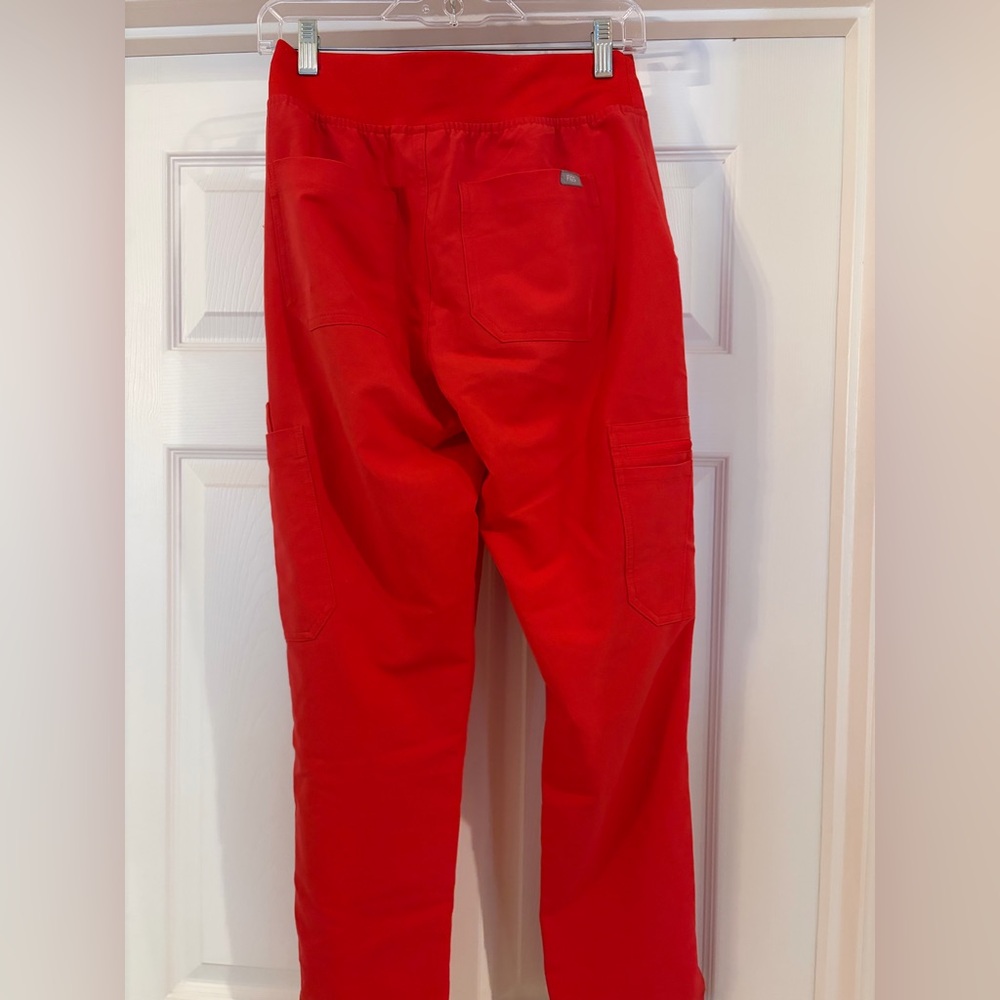 Figs Women's Red Cargo Scrub Pants
